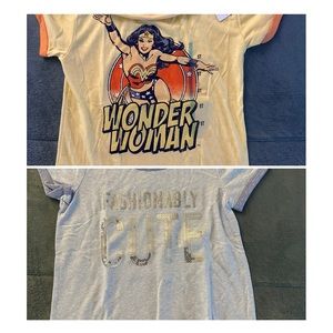 NWT (2) Girls t- shirts size 5T (The Children’s Place and Wonder Woman)